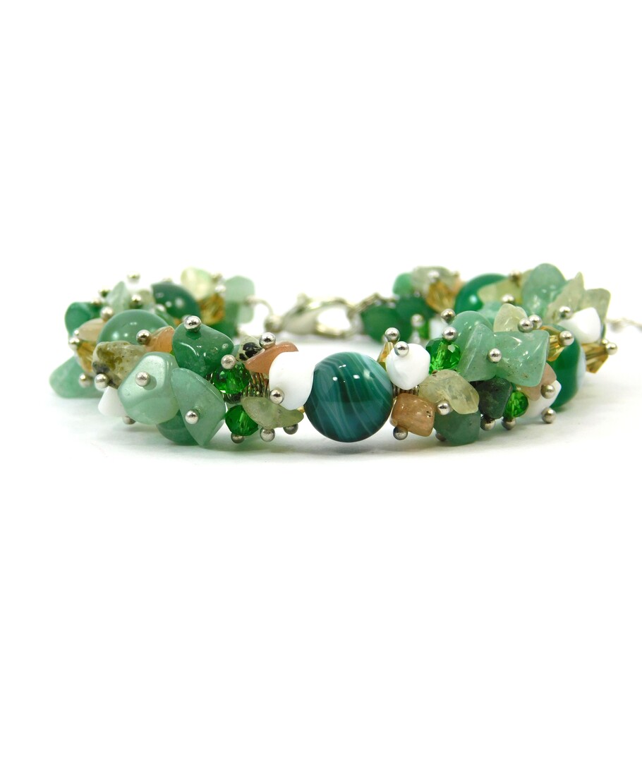 Exclusive green Agate bracelet