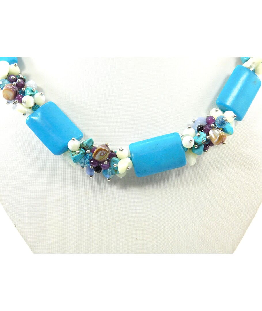 Exclusive turquoise necklace (Collection "Colors")