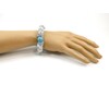 Exclusive bracelet &quot;Frost&quot;, Aquamarine, Rose quartz