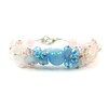 Exclusive bracelet &quot;Flowering Hydrangea&quot;, Aquamarine, Rose Quartz