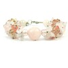 Exclusive bracelet &quot;Carolina&quot;, Rose Quartz, Chalcedony