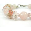 Exclusive bracelet &quot;Carolina&quot;, Rose Quartz, Chalcedony