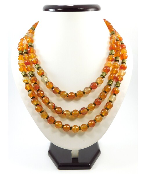 Exclusive necklace "Agata" carnelian