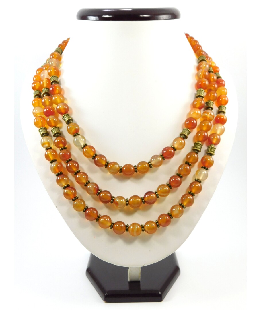 Exclusive necklace "Agata" carnelian