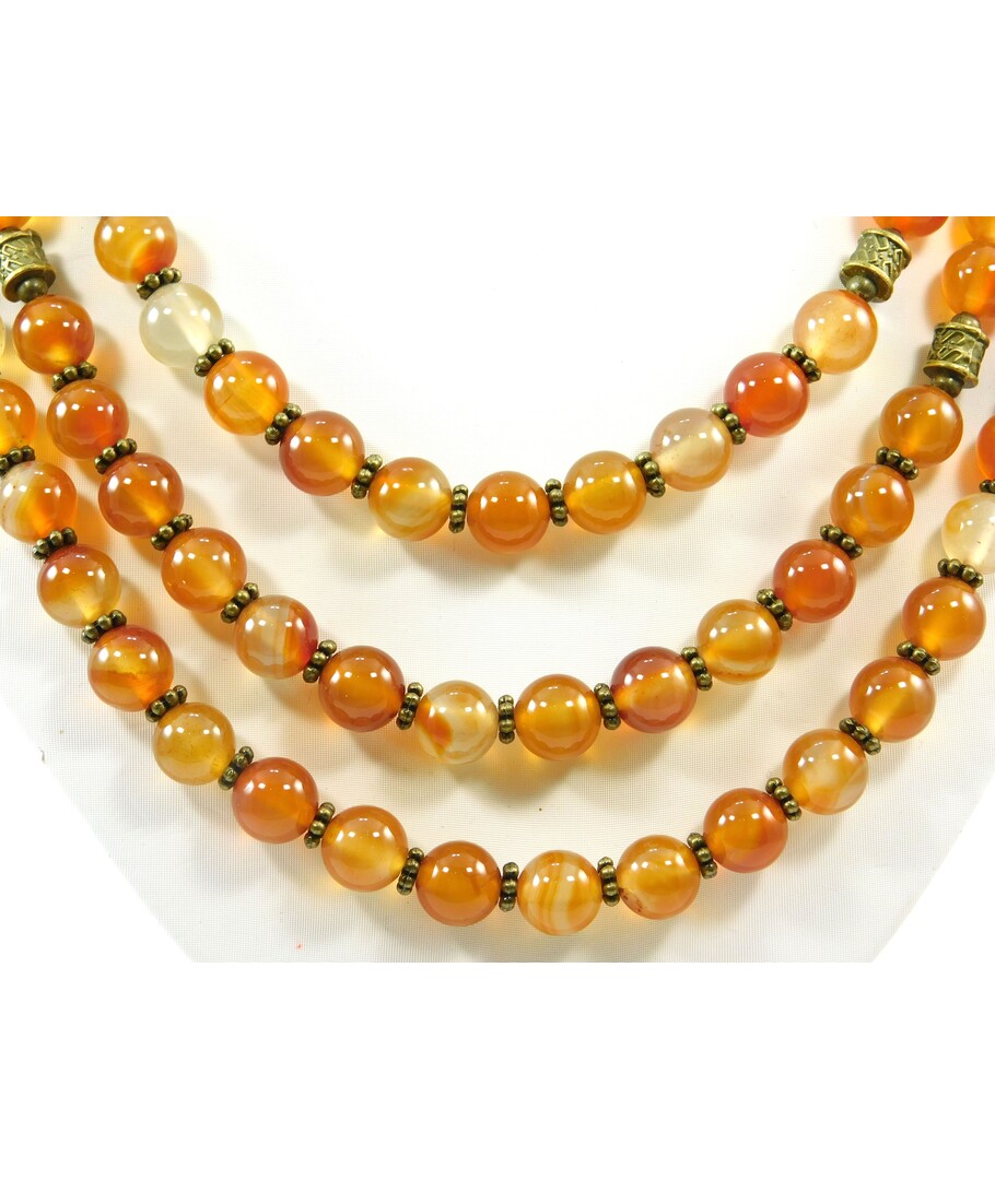 Exclusive necklace "Agata" carnelian