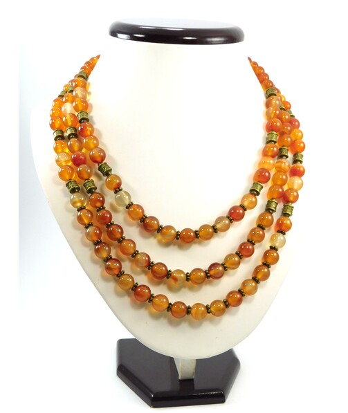 Exclusive necklace "Agata" carnelian