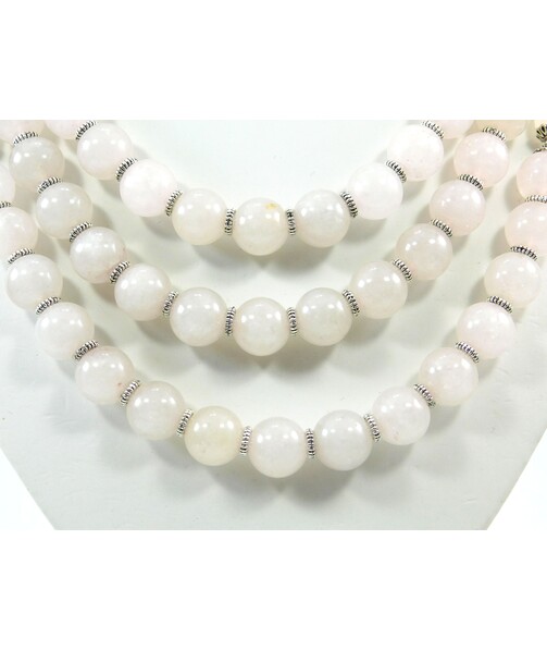 Exclusive necklace "Pamella" Rose quartz