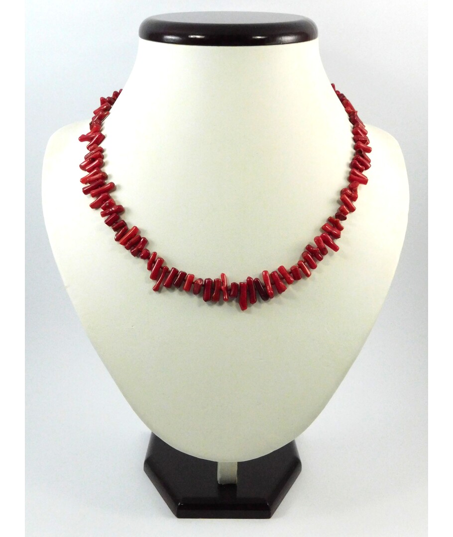 Necklace Coral twigs red