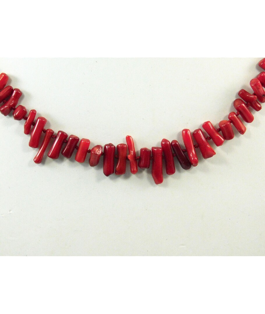 Necklace Coral twigs red