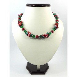 Эксклюзивное ожерелье "Весенний цвет" Коралл