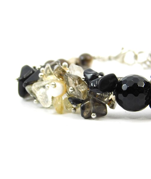 Exclusive bracelet Agate, Citrine