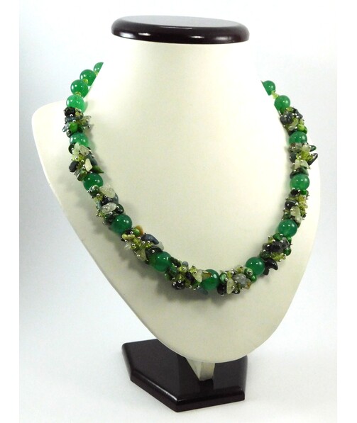 Exclusive Chrysoprase necklace ("Colors" Collection)