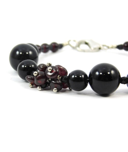 Exclusive bracelet "Bordolino", Agate, Garnet