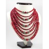 Exclusive necklace &quot;Nine-row&quot; Coral (&quot;Ethnic&quot; Collection)