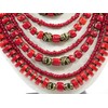 Exclusive necklace &quot;Nine-row&quot; Coral (&quot;Ethnic&quot; Collection)