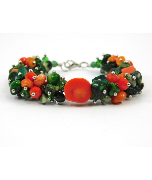 Exclusive bracelet Coral, Mother of pearl