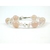 Exclusive bracelet &quot;Pink extravaganza&quot;, Rose quartz