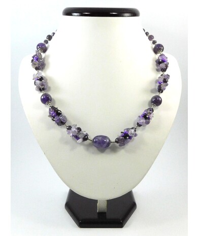 Exclusive necklace "Lavender flower" Amethyst