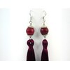 Exclusive Agate tassel earrings