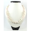 Exclusive necklace &quot;Pink Azalea&quot; Rose Quartz, Mother of Pearl