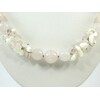 Exclusive necklace &quot;Pink Azalea&quot; Rose Quartz, Mother of Pearl