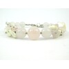 Exclusive bracelet &quot;Pink Azalea&quot; Rose Quartz, Mother of Pearl