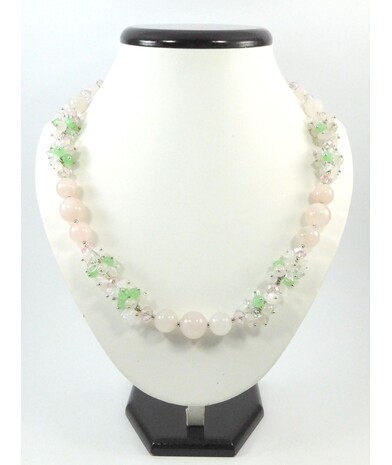 Exclusive necklace "Pink Sakura" Pink quartz