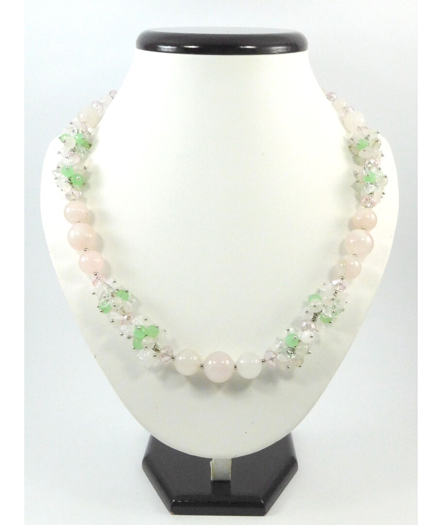 Exclusive necklace "Pink Sakura" Pink quartz