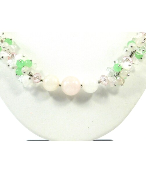 Exclusive necklace "Pink Sakura" Pink quartz