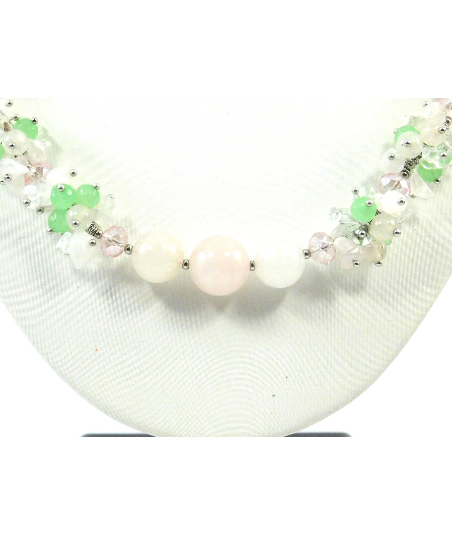 Exclusive necklace "Pink Sakura" Pink quartz