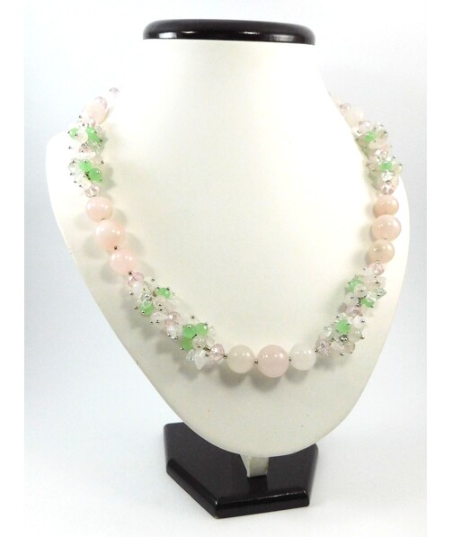 Exclusive necklace "Pink Sakura" Pink quartz