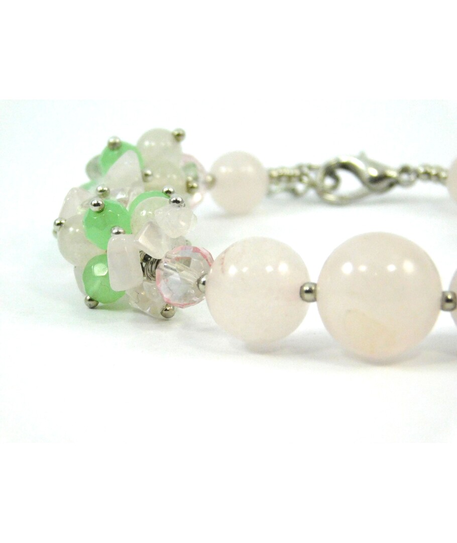 Exclusive bracelet "Pink Sakura" Pink quartz