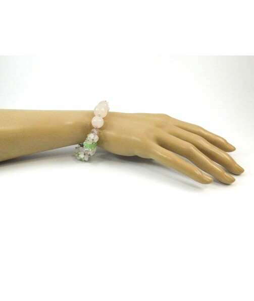 Exclusive bracelet "Pink Sakura" Pink quartz