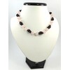 Exclusive necklace &quot;Magic Dahlia&quot; Rose Quartz, Garnet