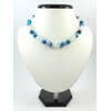 Exclusive necklace &quot;Sea Waves&quot; Agate, Moonstone (synth.)