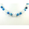 Exclusive necklace &quot;Sea Waves&quot; Agate, Moonstone (synth.)