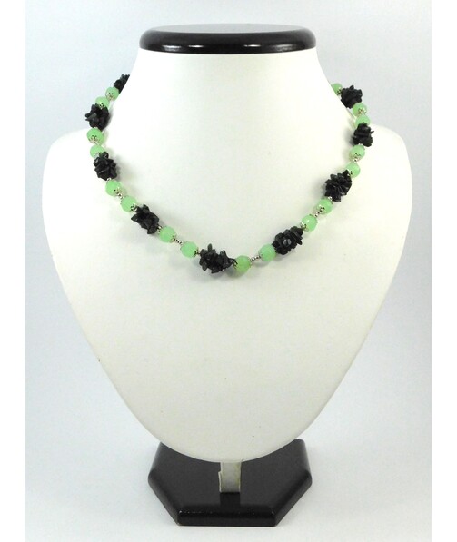 Exclusive necklace "Molucella" Onyx, Aventurine