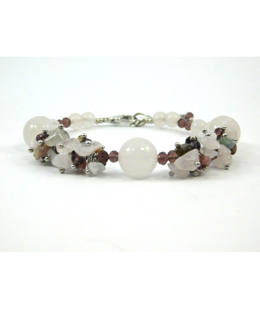 Exclusive bracelet "Floxia" Quartz, Tourmaline