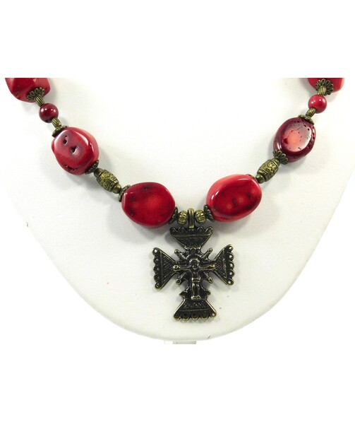 Exclusive coral necklace (Collection "Ethnic")