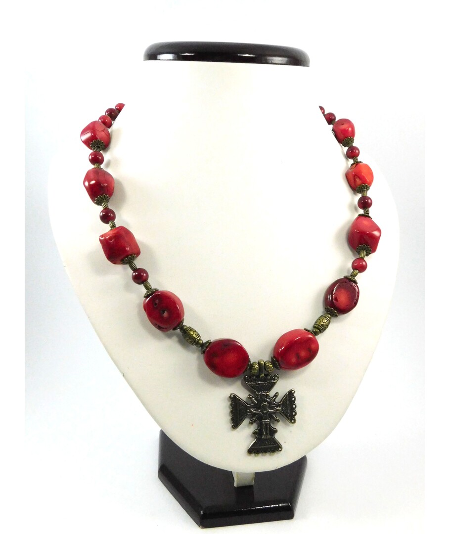 Exclusive coral necklace (Collection "Ethnic")