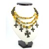 Exclusive necklace &quot;Freya&quot; Amber, Tiger&#039;s eye (&quot;Ethnic&quot; Collection)