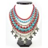 Exclusive necklace &quot;Possessed&quot; Coral, Turquoise