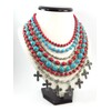 Exclusive necklace &quot;Possessed&quot; Coral, Turquoise