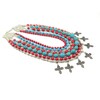 Exclusive necklace &quot;Possessed&quot; Coral, Turquoise