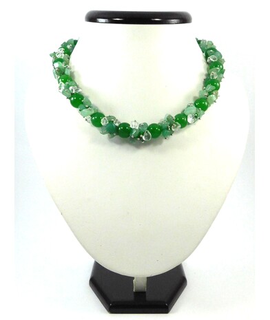 Exclusive necklace Chrysoprase, Jade