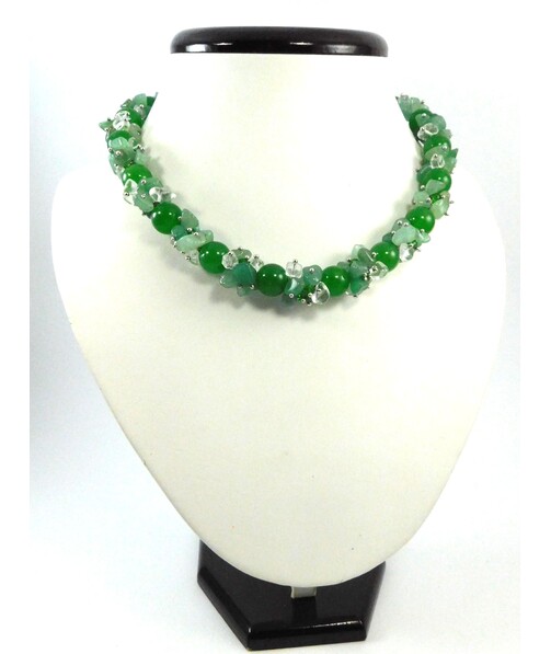 Exclusive necklace Chrysoprase, Jade