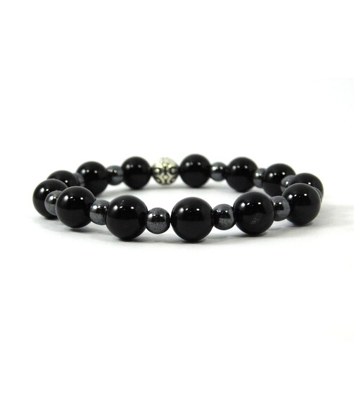 Agate bracelet, Hematite