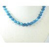 Aquamarine necklace 8 mm + silver