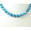 Aquamarine necklace 10 mm + silver