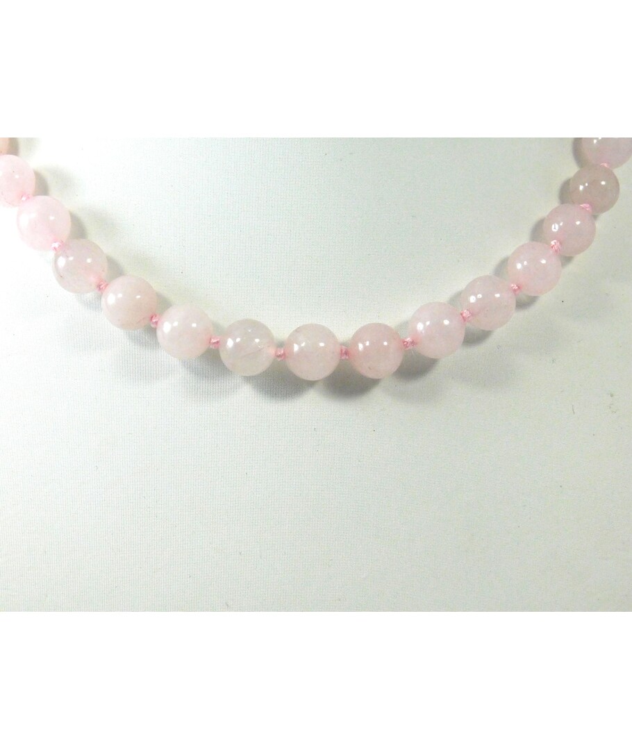 Necklace Rose Quartz 10 mm